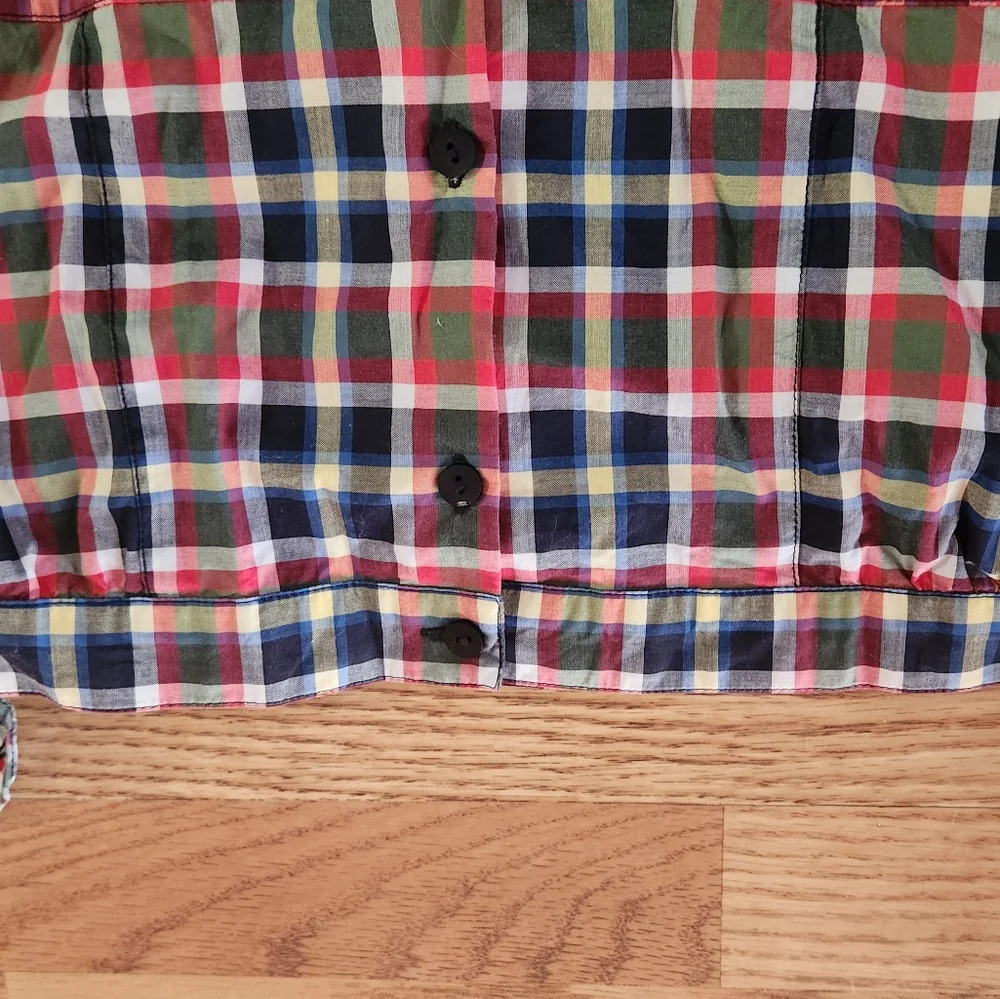 EUC Victoria Beckham Jeans Multi Check Button Down Shirt, Size S/US 2 or UK 6 - Picture 5 of 9